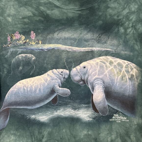 The Mountain Sherry Vintson 71278 Manatee Manatees Tie Dye Tee T Shirt Large - Picture 4 of 9